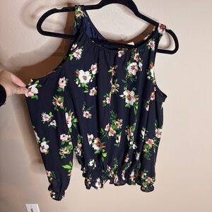 Floral Black off the shoulder Top